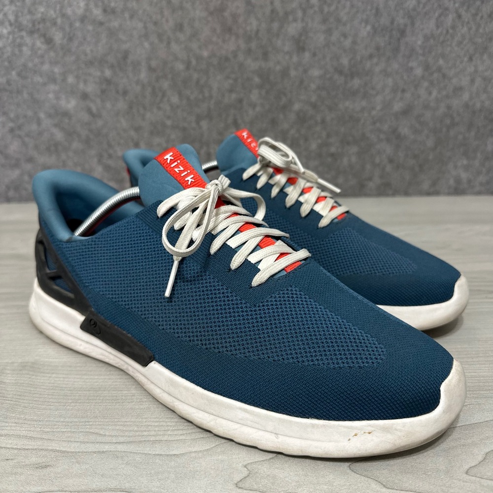 Kizik Athens Sneakers Mens 11.5 Wide Blue Hands-Free Slip-On Athletic Shoes Mesh